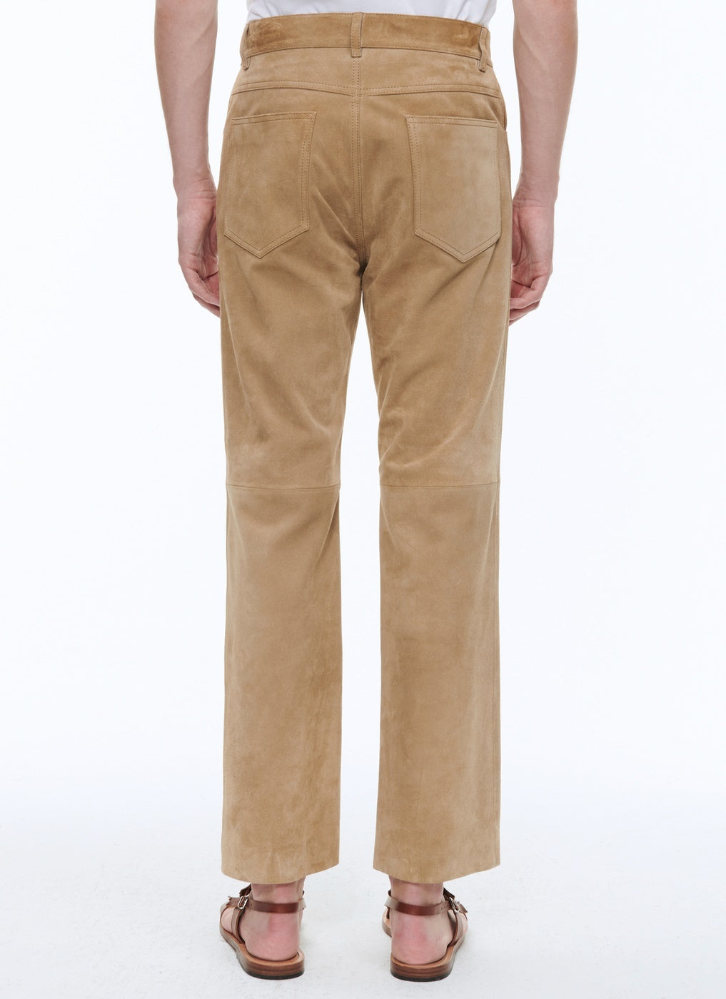 Fursac - Pantalon En Cuir Suède - Beige - Homme