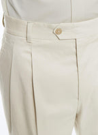 Fursac - Pantalon En Gabardine De Coton Beige - Beige