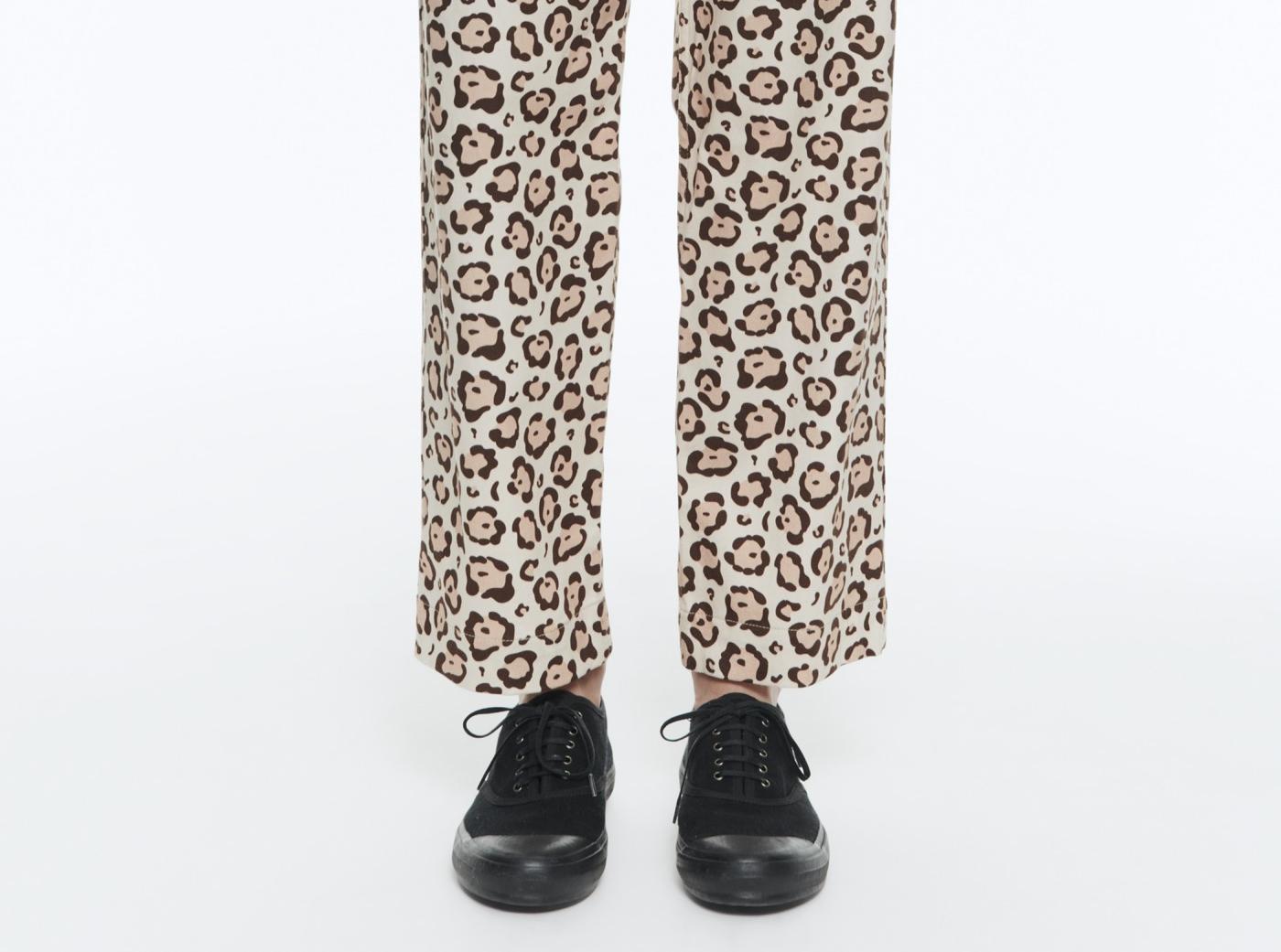 Fursac - Chino En Gabardine De Coton Léopard - Vigogne - Homme