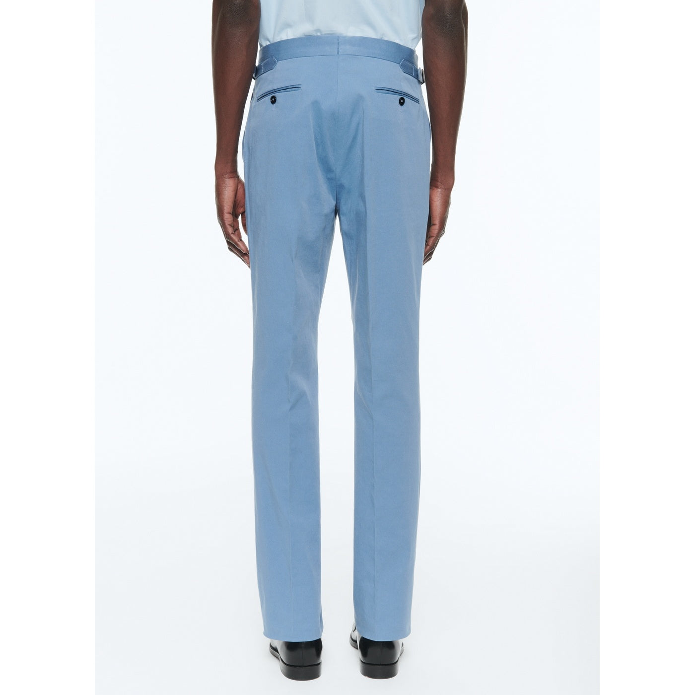 Organic Cotton Gabardine Trousers - Indian Blue
