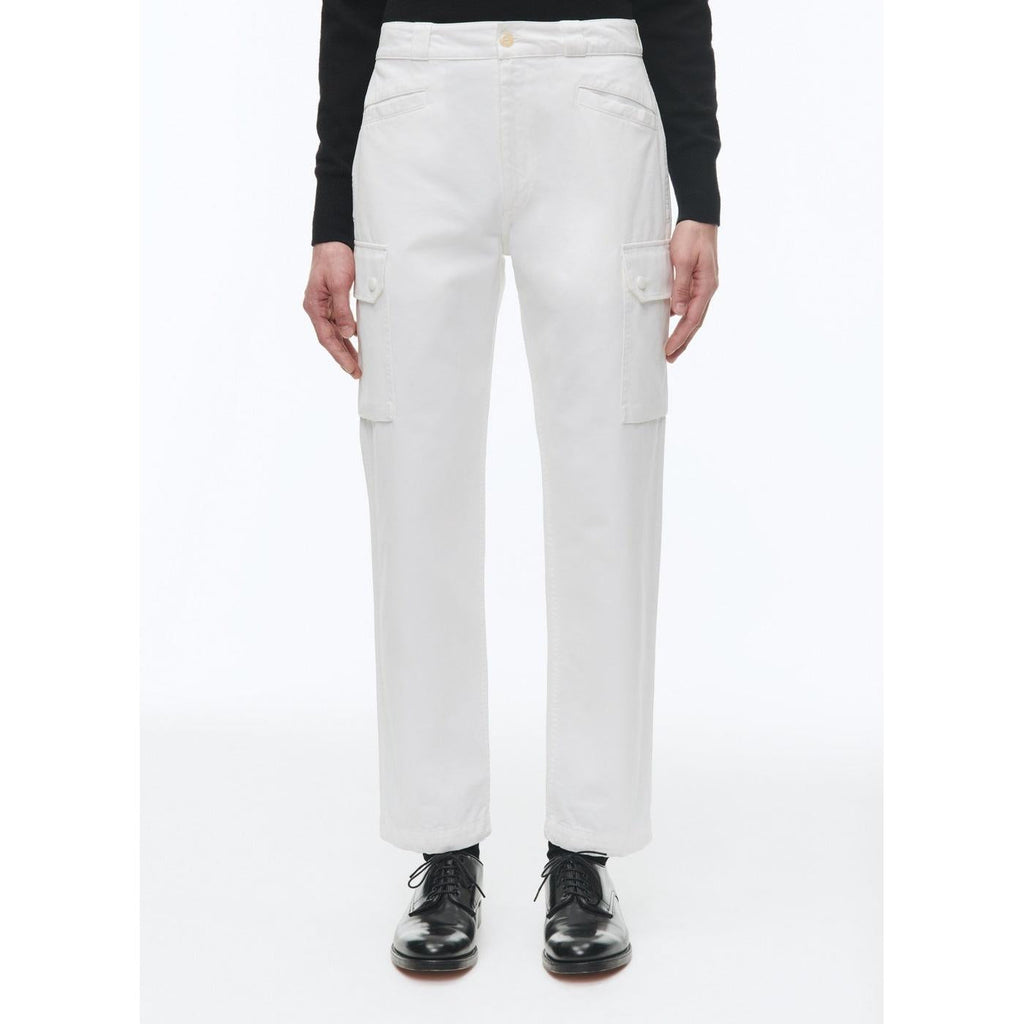 Fursac - Pantalon Cargo Multipoches En Coton - Blanc