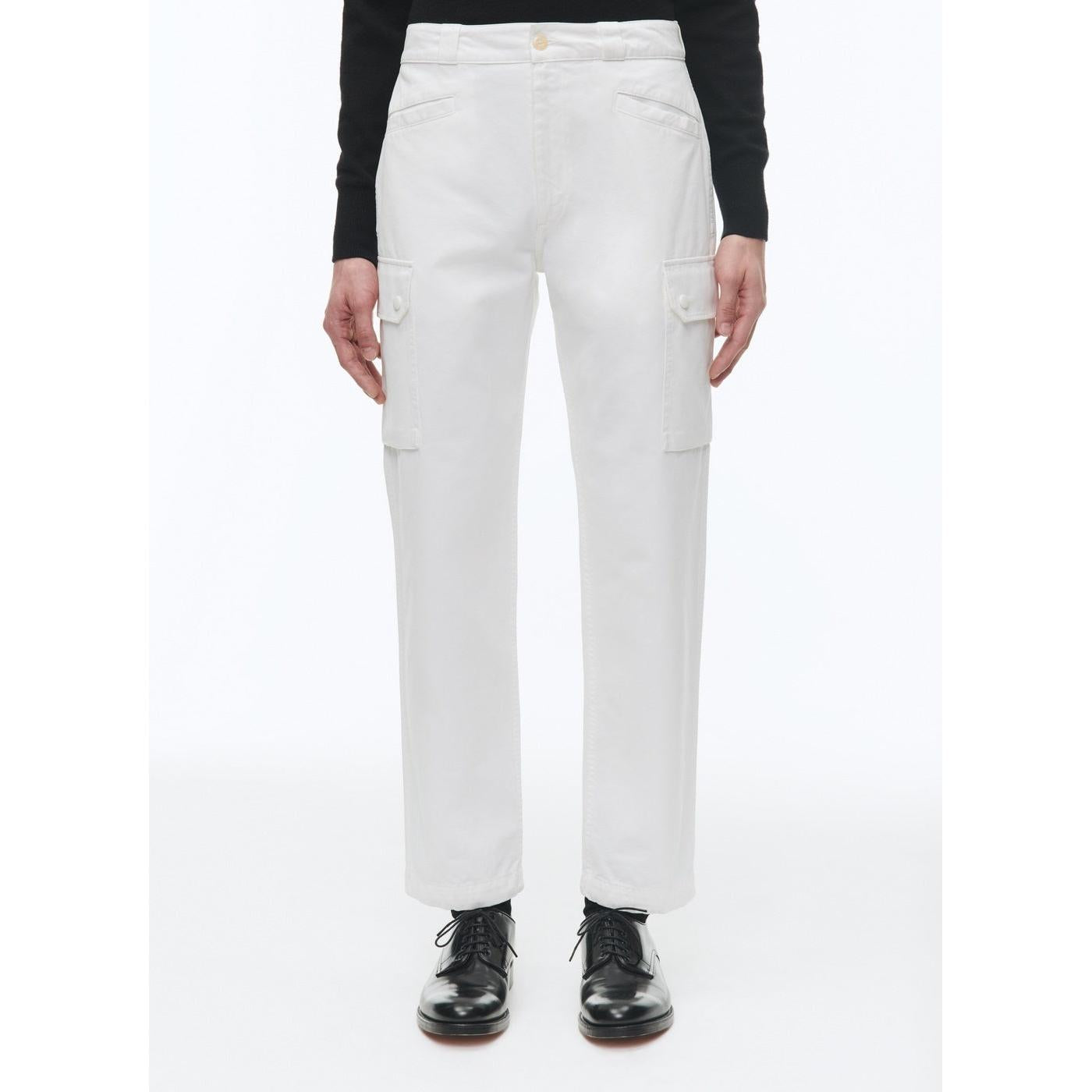 Fursac - Pantalon Cargo Multipoches En Coton - Blanc