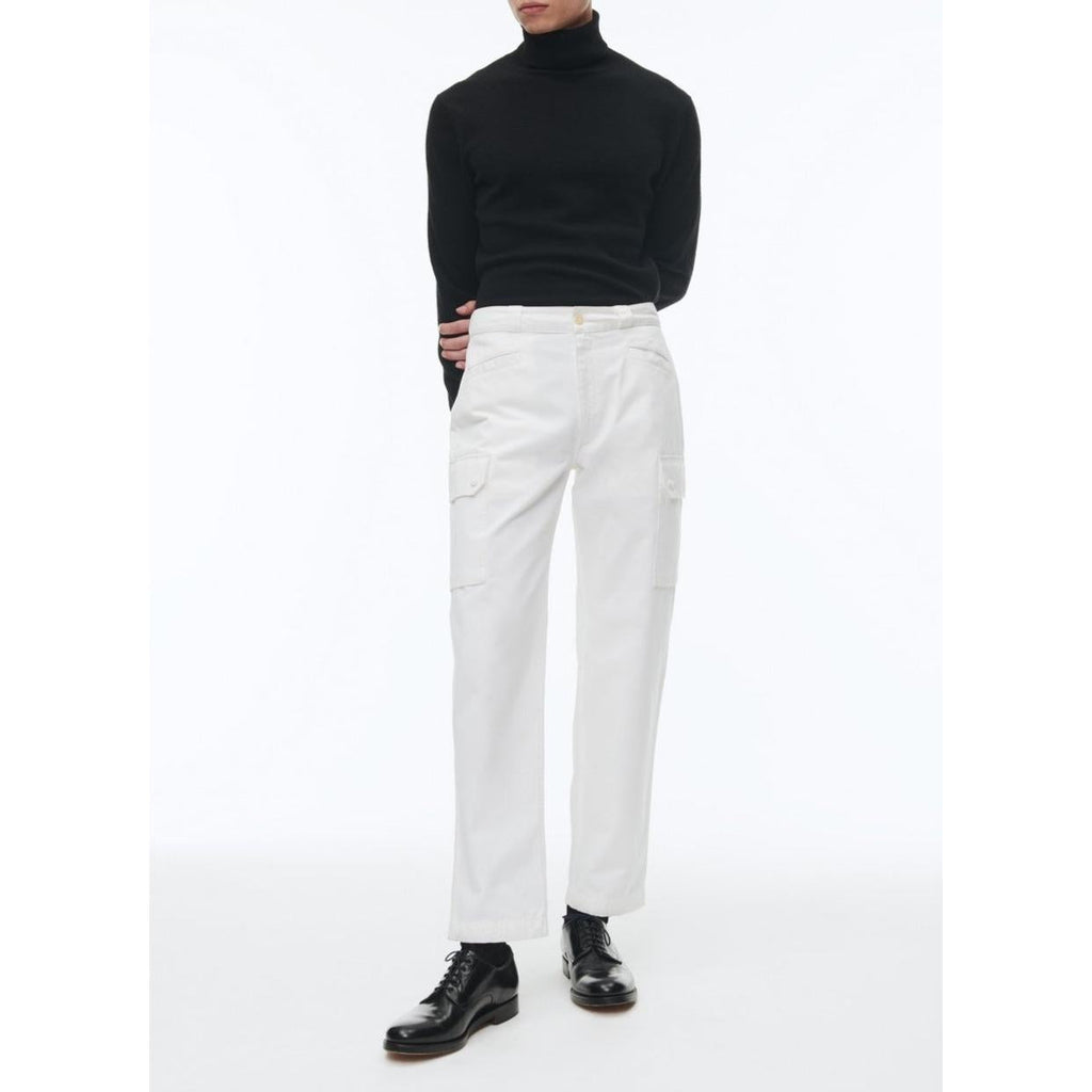 Fursac - Pantalon Cargo Multipoches En Coton - Blanc