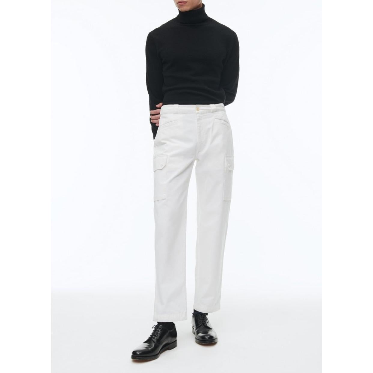 Fursac - Pantalon Cargo Multipoches En Coton - Blanc