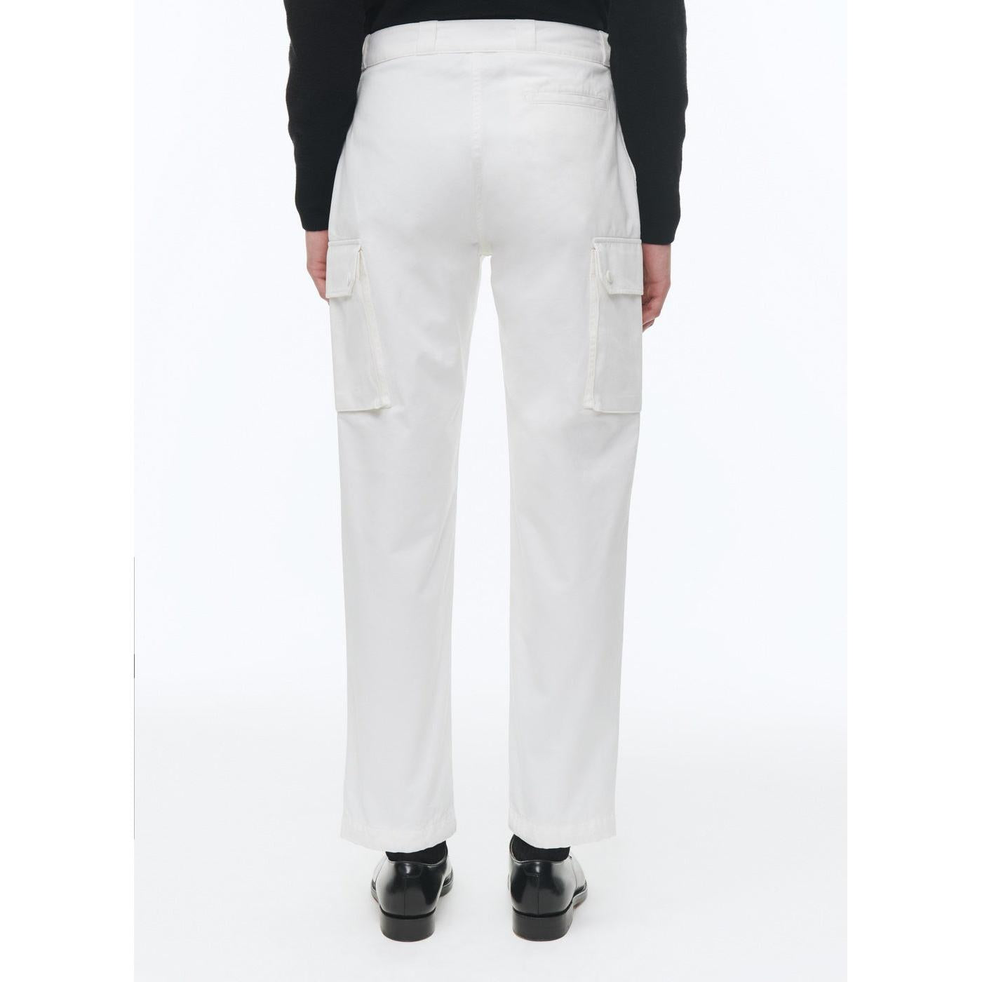 Fursac - Pantalon Cargo Multipoches En Coton - Blanc