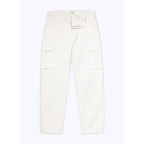 Fursac - Pantalon Cargo Multipoches En Coton - Blanc