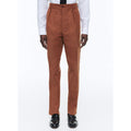 Fursac - Chino Droit En Coton Et Lin - Camel