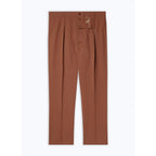 Fursac - Chino Droit En Coton Et Lin - Camel