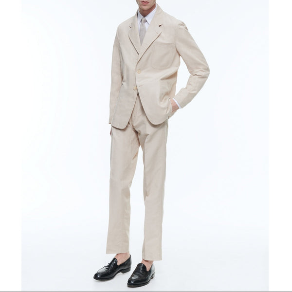 Fursac - Chino Droit En Coton Et Lin - Beige