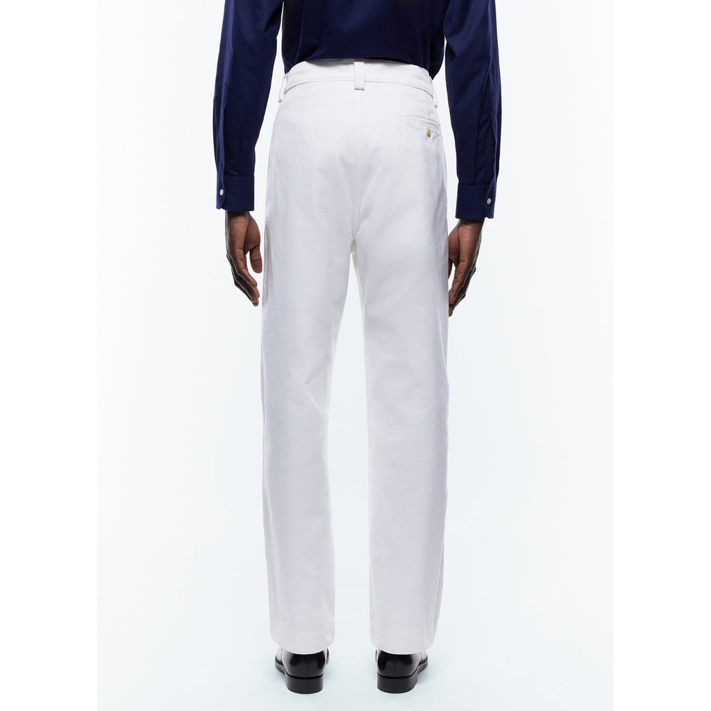 Fursac - Pantalón Chino En Sarga De Algodón - Blanco
