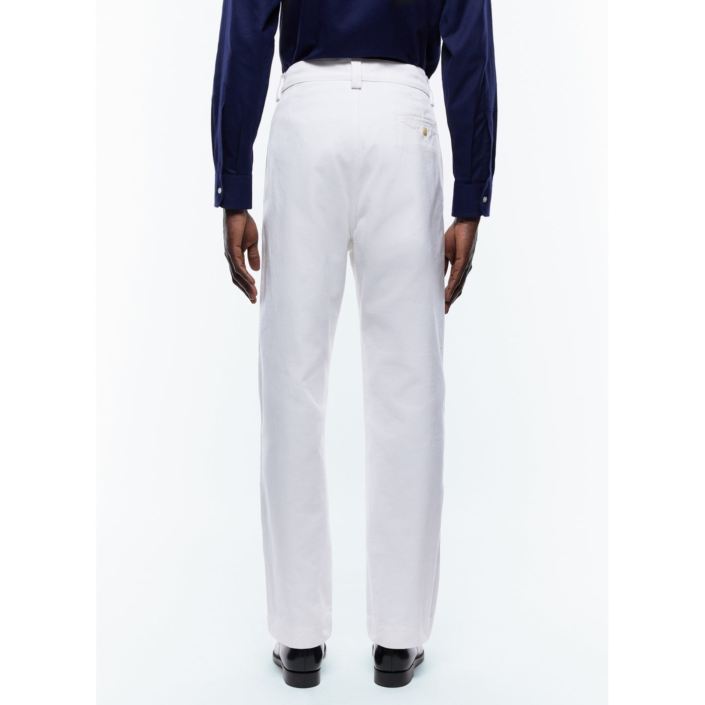 Fursac - Pantalón Chino En Sarga De Algodón - Blanco