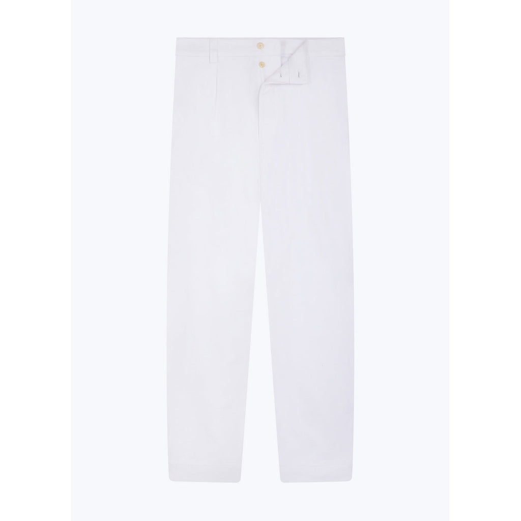 Fursac - Pantalón Chino En Sarga De Algodón - Blanco