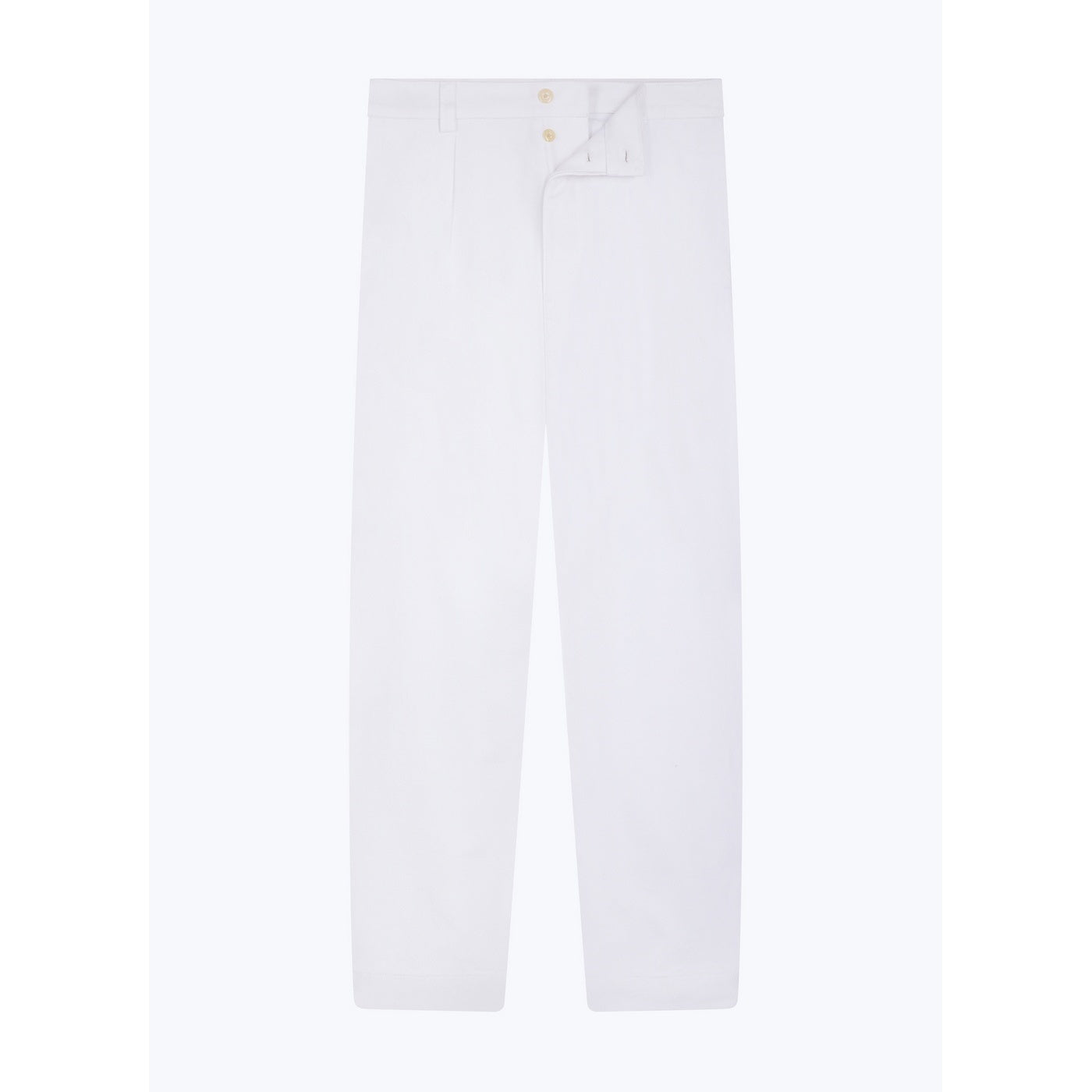 Fursac - Pantalón Chino En Sarga De Algodón - Blanco