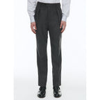 Fursac - Pantalon Droit En Flanelle De Laine - Gris