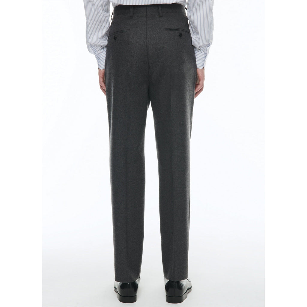 Fursac - Pantalon Droit En Flanelle De Laine - Gris