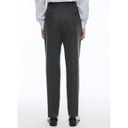 Fursac - Pantalon Droit En Flanelle De Laine - Gris