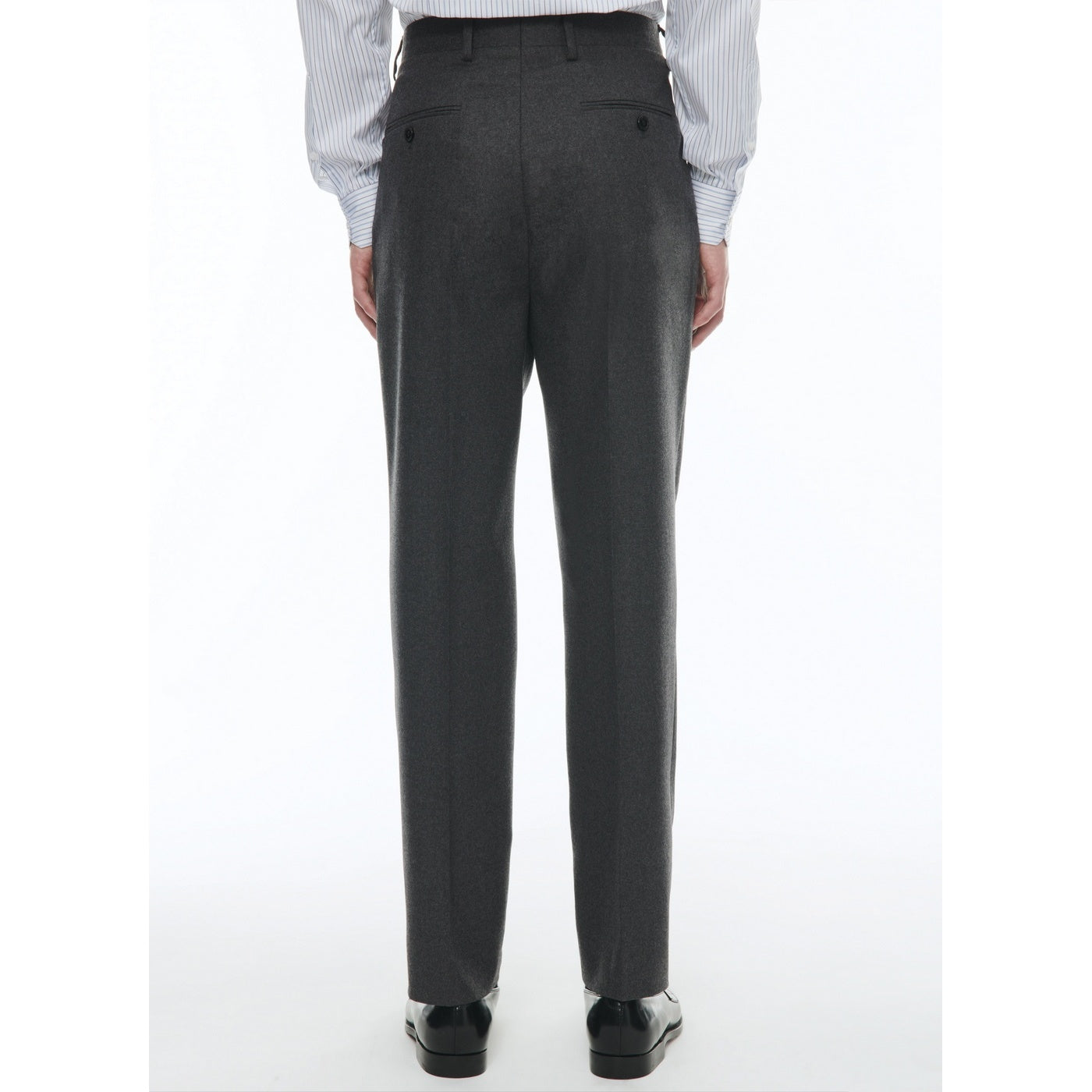 Fursac - Pantalon Droit En Flanelle De Laine - Gris