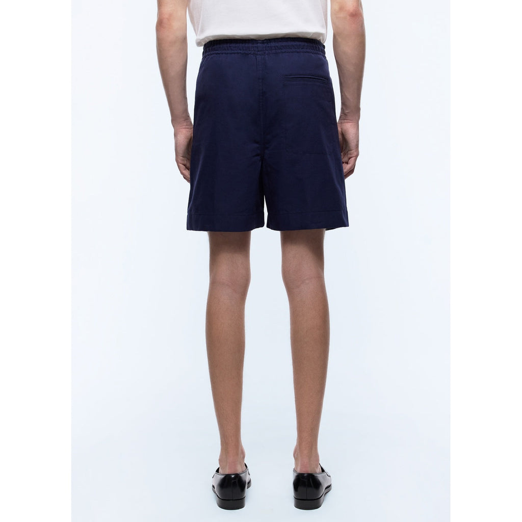 Fursac - Elasticated Cotton Shorts - Navy Blue