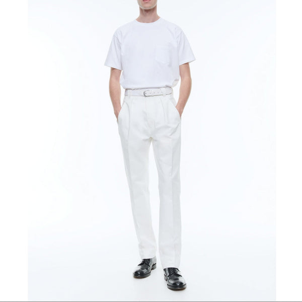 Fursac - Pantalon En Gabardine Unie - Blanc