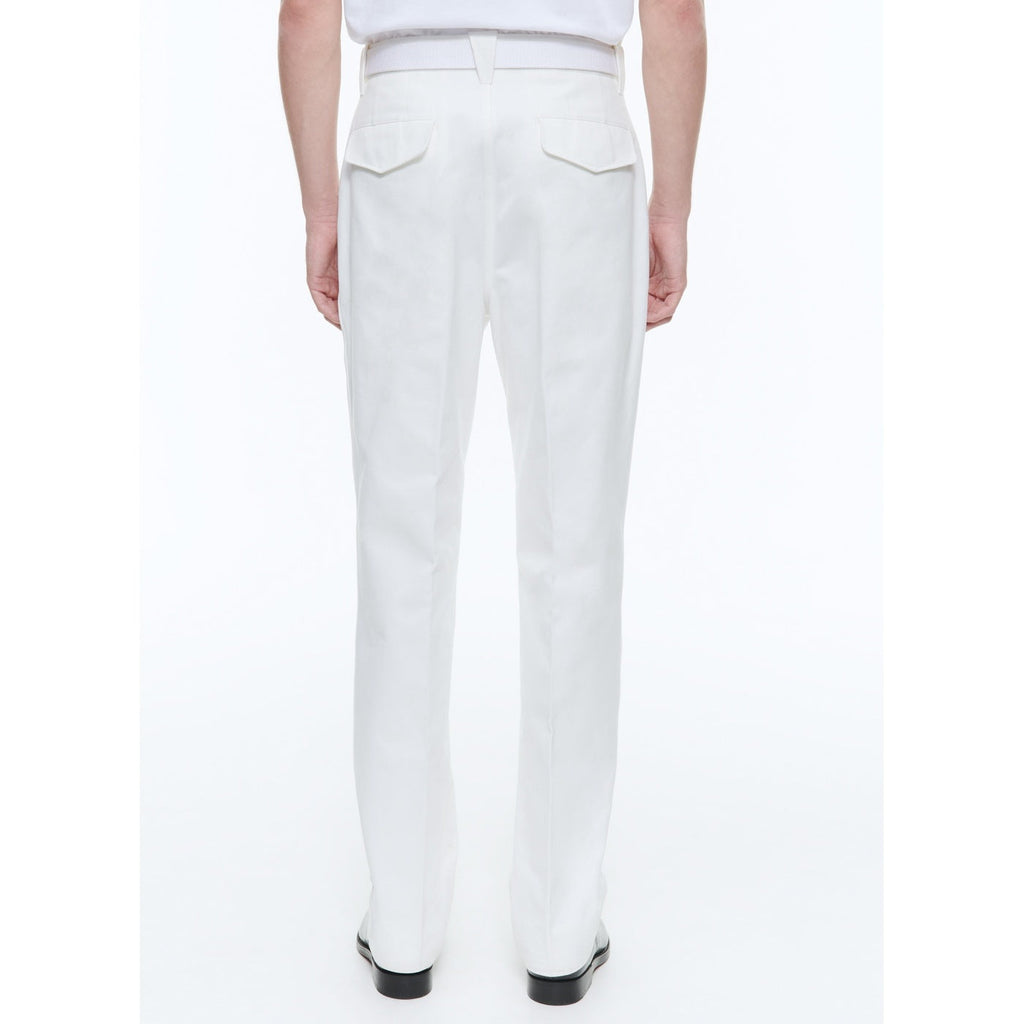 Fursac - Pantalon En Gabardine Unie - Blanc