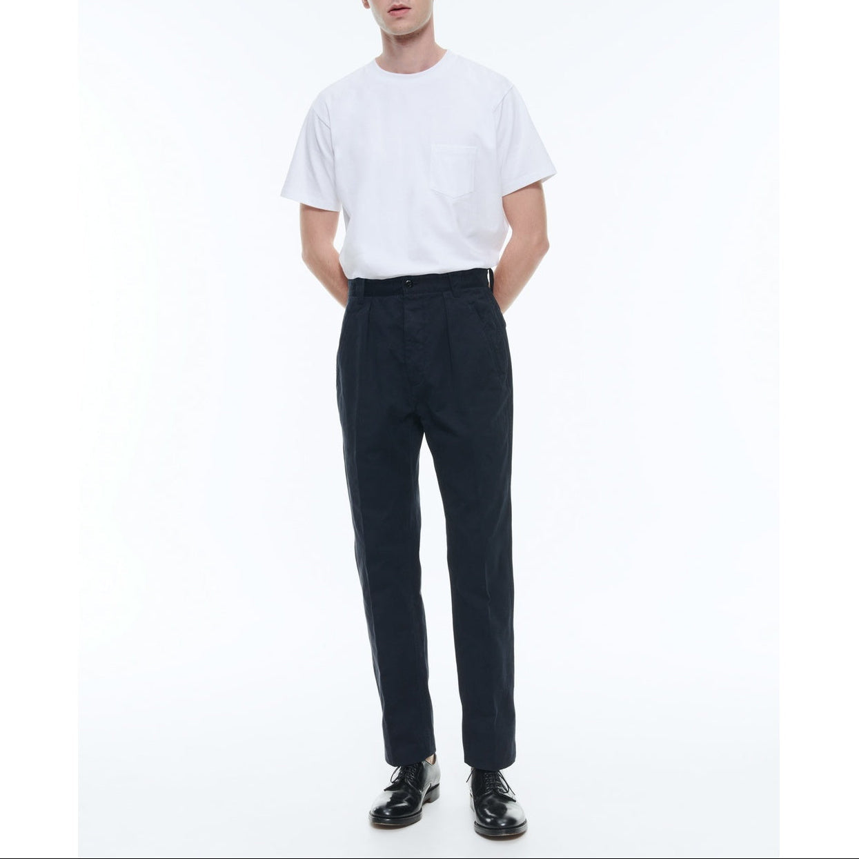 Fursac - Pantalon En Gabardine Unie - Marine