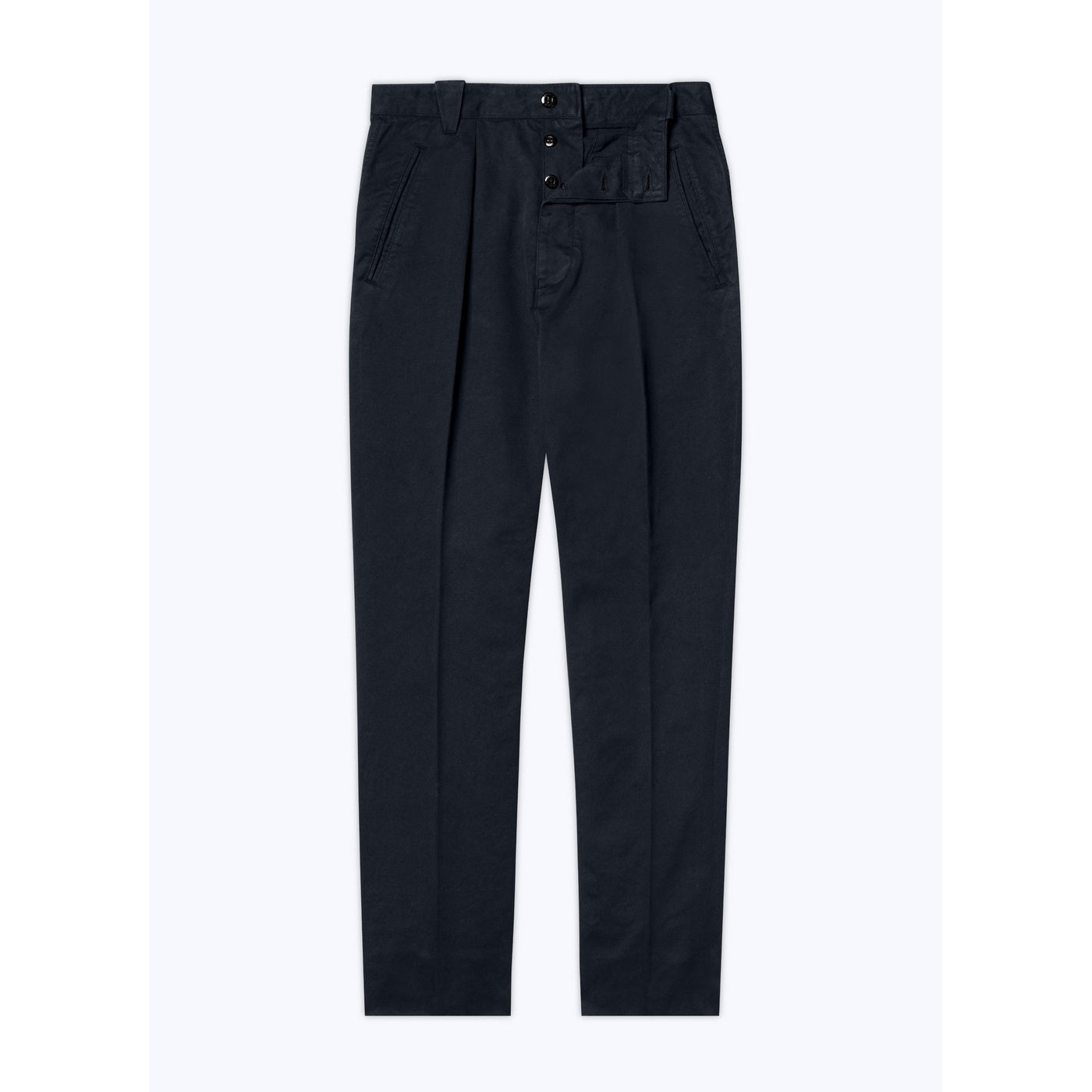 Fursac - Pantalon En Gabardine Unie - Marine