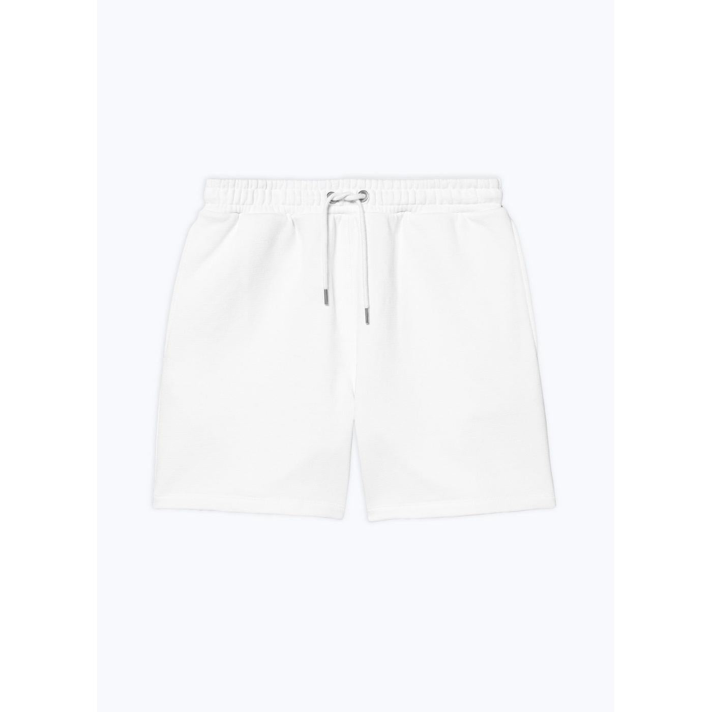 Shorts de punto de algodón - Blanco
