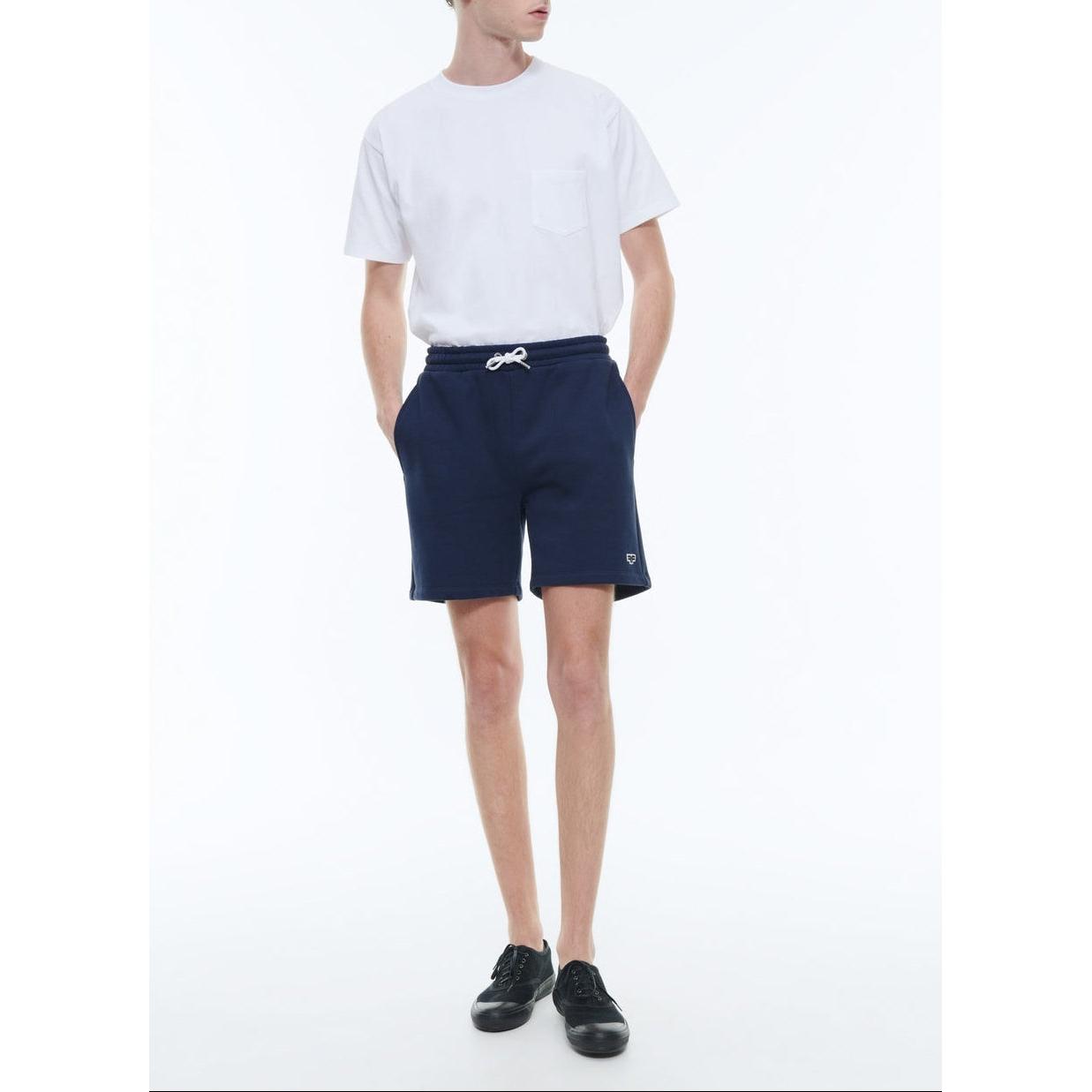 Cotton Jersey Shorts - Blue