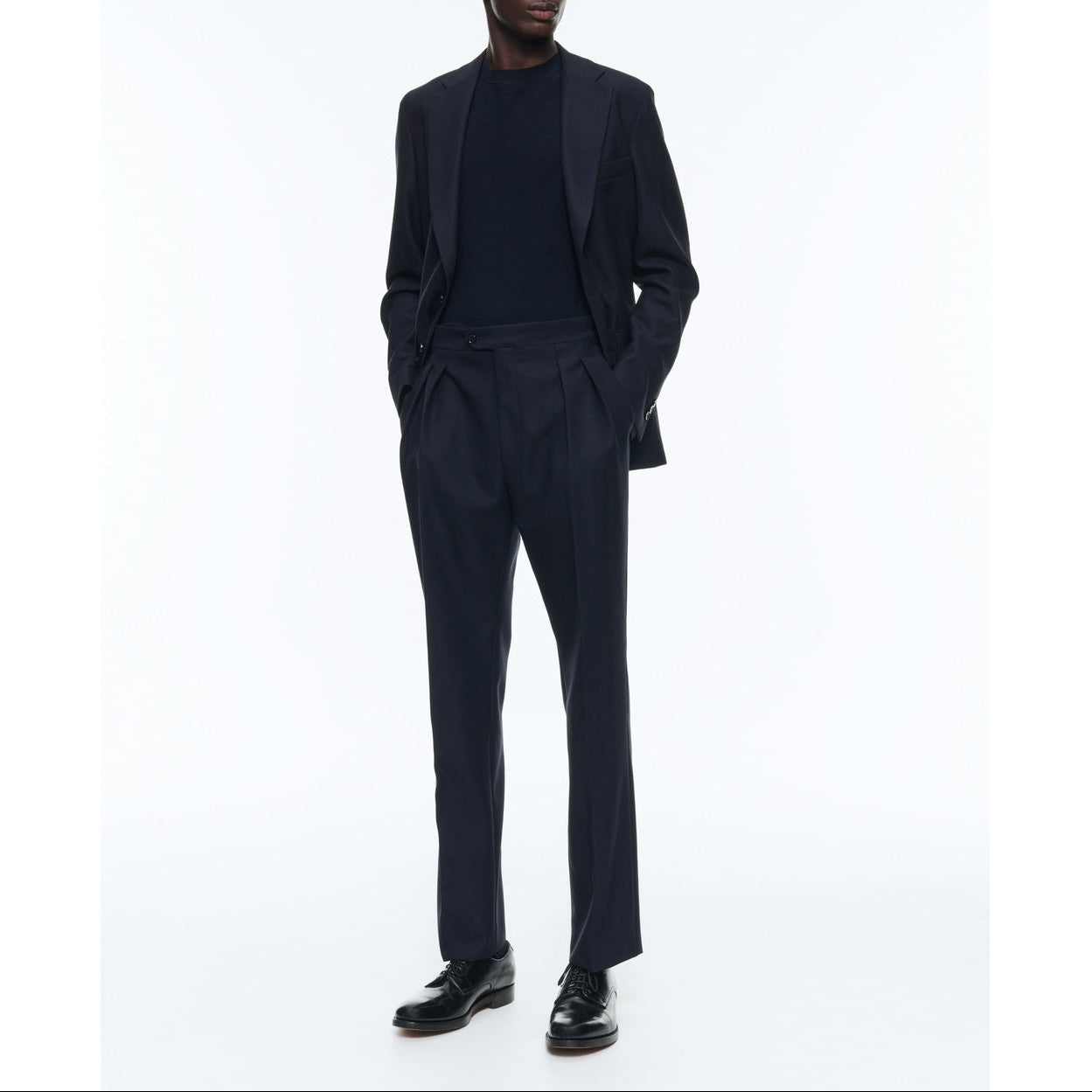 Fursac - Pantalon À Pinces En Laine Certifiée - Bleu