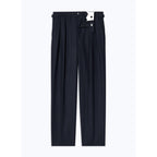 Fursac - Pantalon À Pinces En Laine Certifiée - Bleu