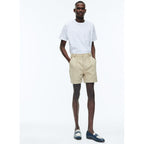 Fursac - Cotton Canvas Bermuda Shorts - Beige