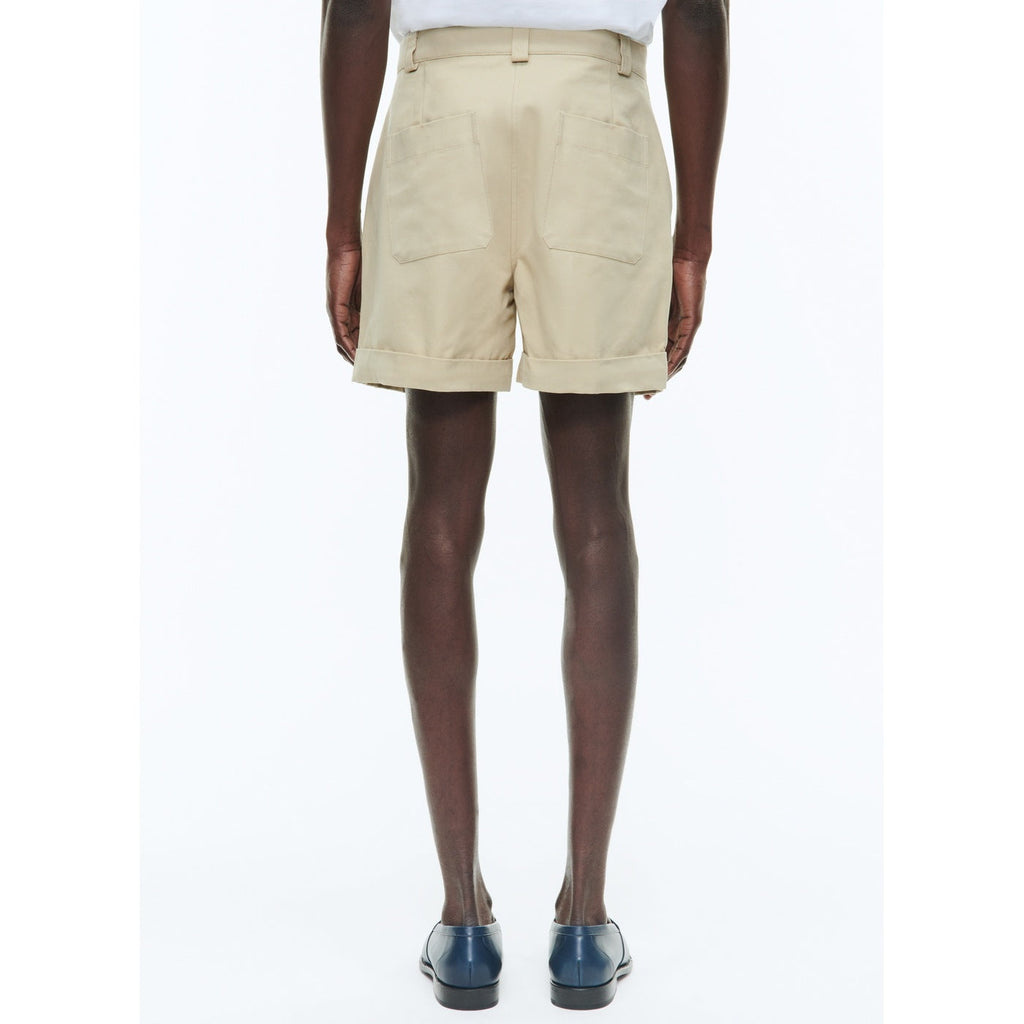 Fursac - Cotton Canvas Bermuda Shorts - Beige