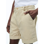 Fursac - Cotton Canvas Bermuda Shorts - Beige