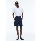 Fursac - Bermuda En Toile De Coton - Bleu Marine