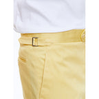 Fursac - Chino Ajusté En Coton Biologique - Jaune Pâle