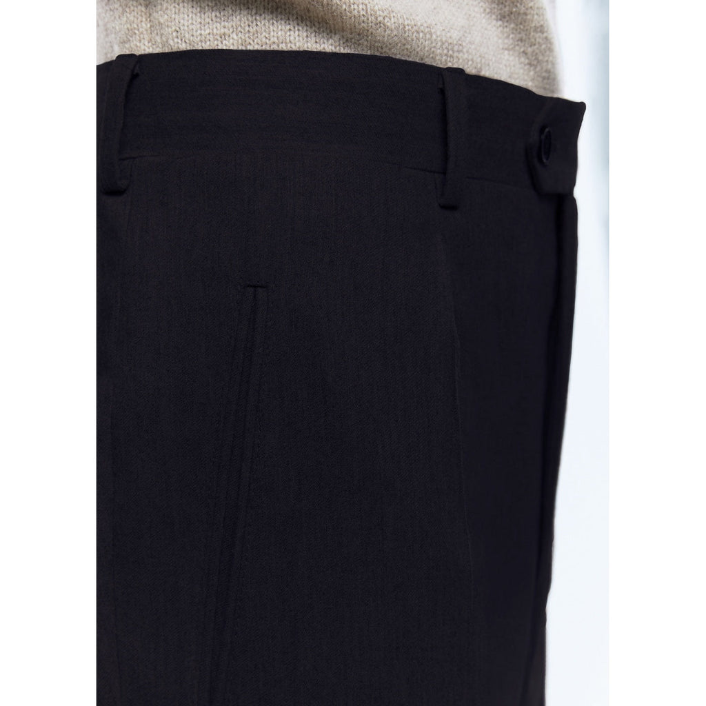 Fursac - Pantalon Droit En Flanelle De Laine - Bleu