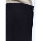 Fursac - Pantalon Droit En Flanelle De Laine - Bleu