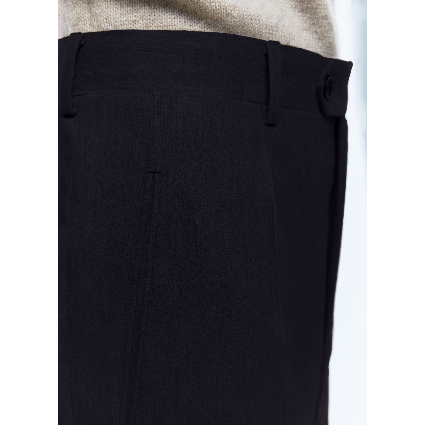 Fursac - Pantalon Droit En Flanelle De Laine - Bleu