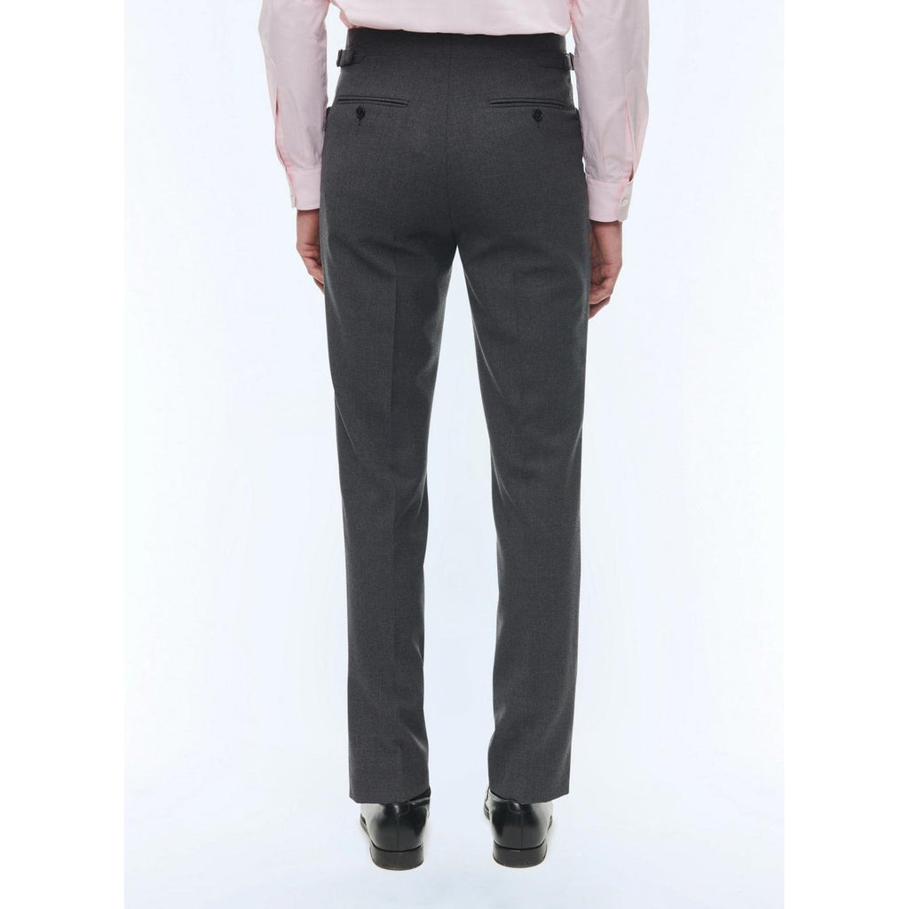 Pantalón Gris De Lona De Lana Fresco - Gris