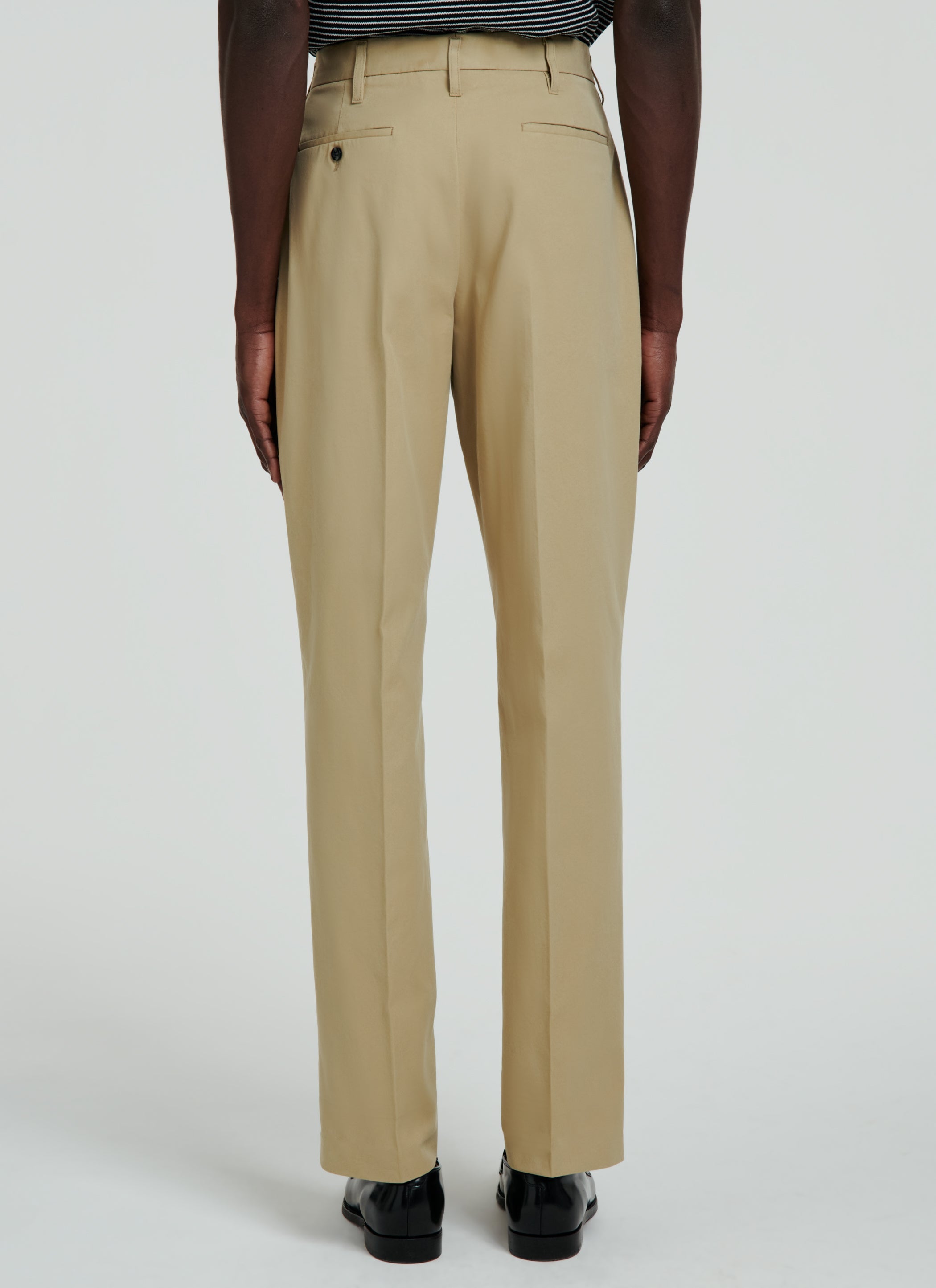 Fursac - Wide Cotton Gabardine Chino Pants - Beige