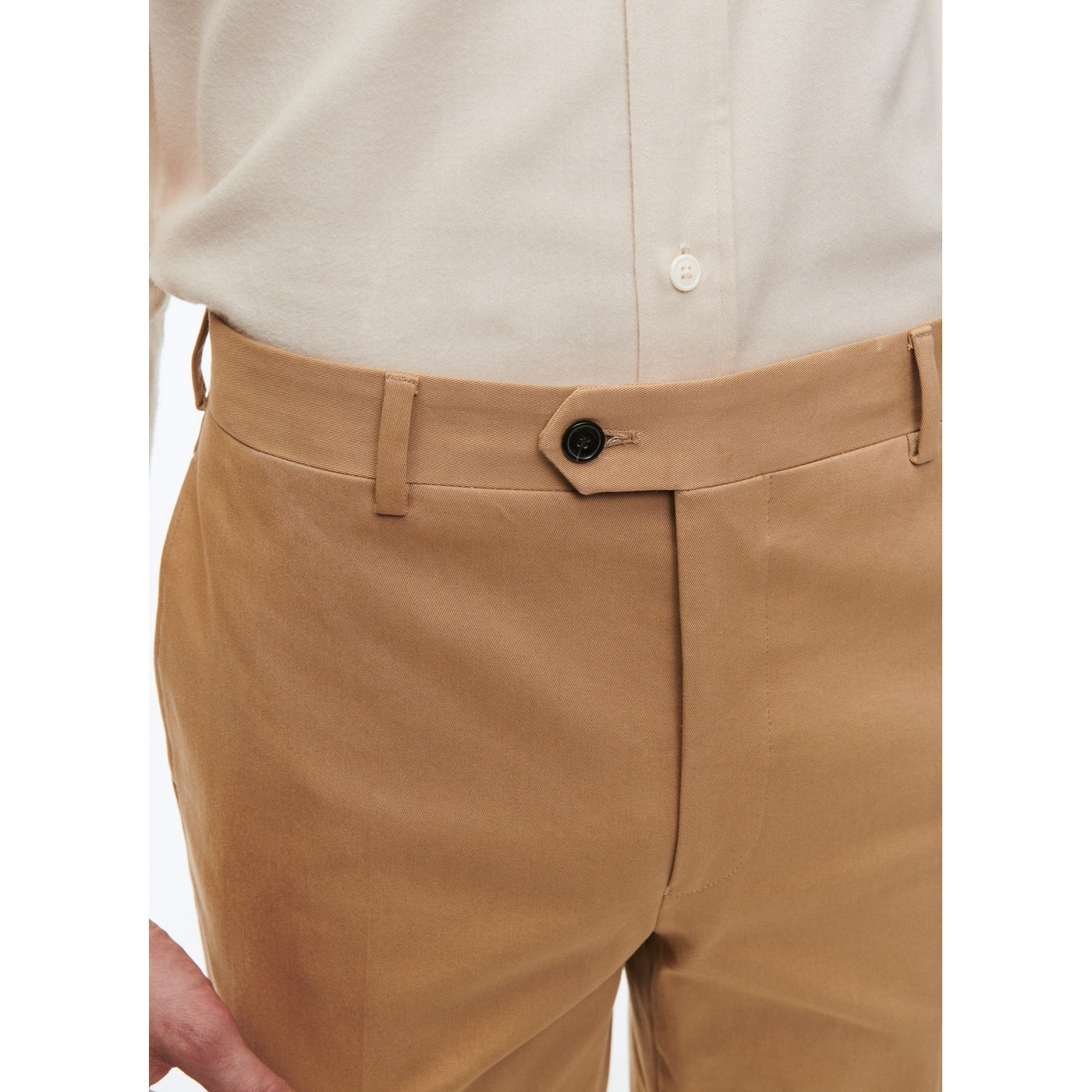 Cotton Canvas Trousers - Beige