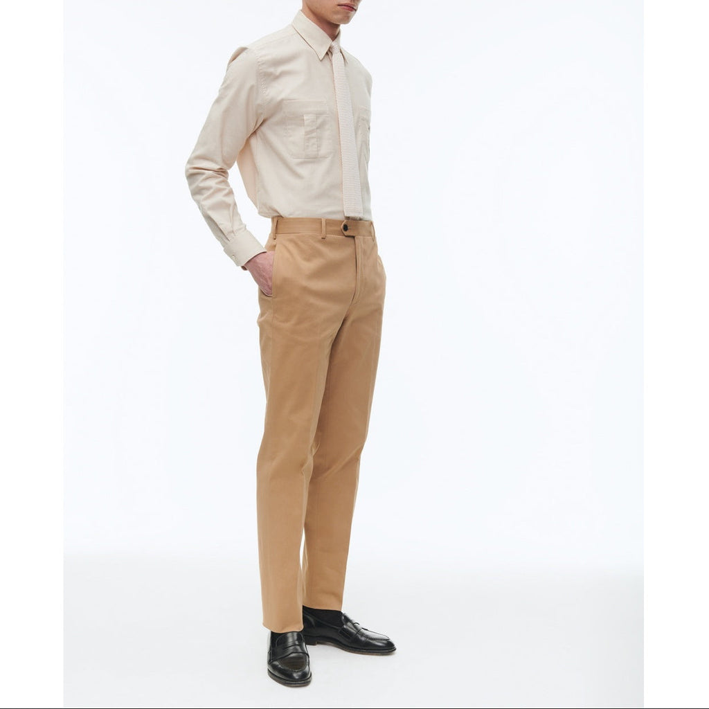 Cotton Canvas Trousers - Beige