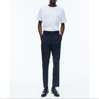 Pantalón chino de gabardina de algodón azul marino - Azul marino