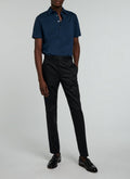 Fursac - Pantalon Chino En Gabardine De Coton - Marine - Homme