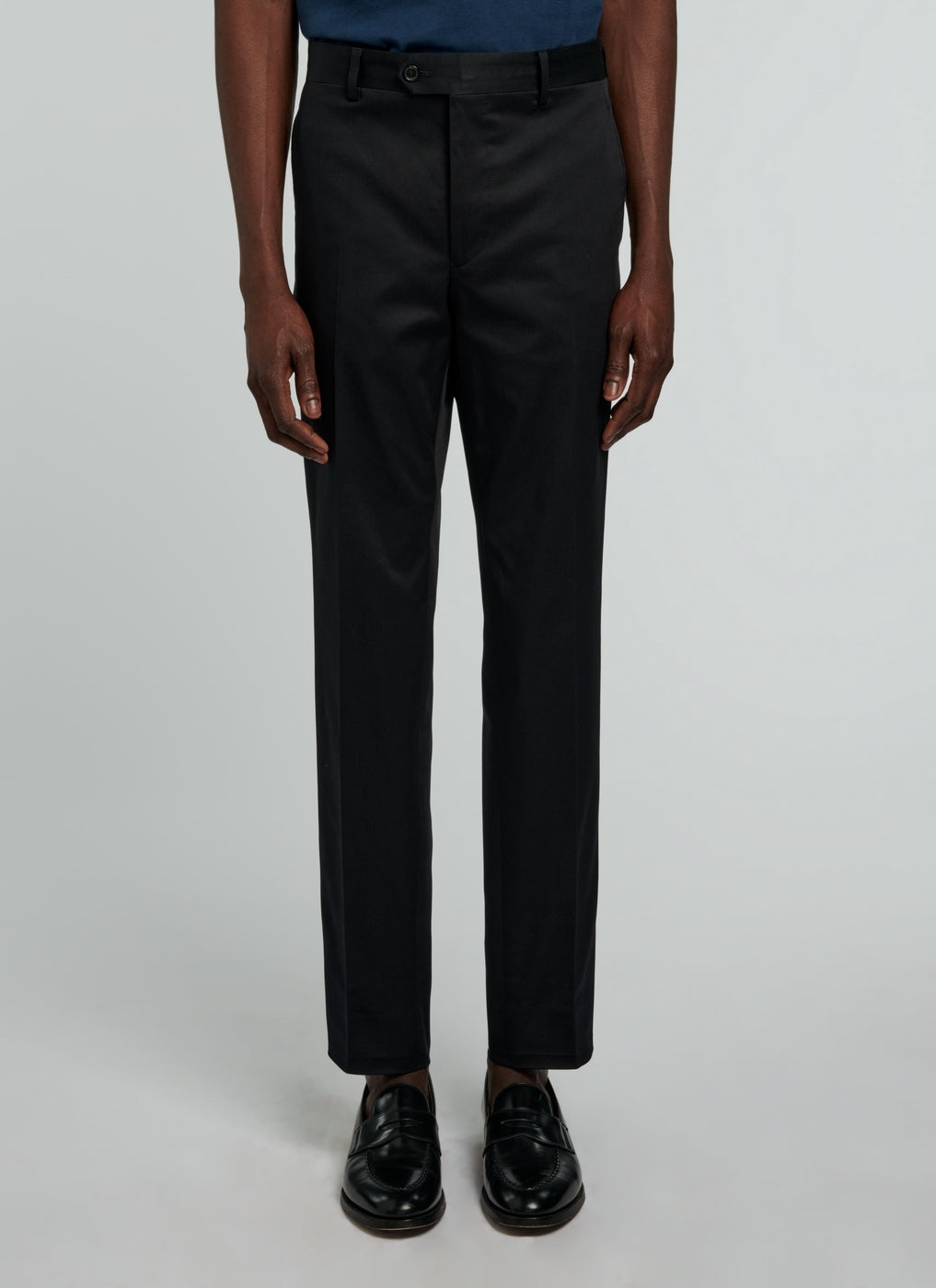 Fursac - Pantalon Chino En Gabardine De Coton - Marine - Homme