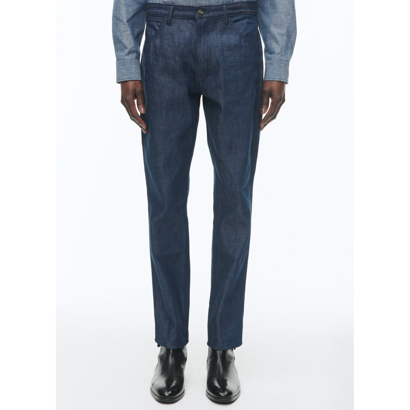 Fursac - Pantalon 5 Poches En Coton Biologique - Bleu Denim