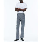 Fursac - Pantalon 5 Poches En Coton Denim - Bleu