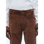 Fursac - Pantalon En Velours Côtelé Marron - Brun