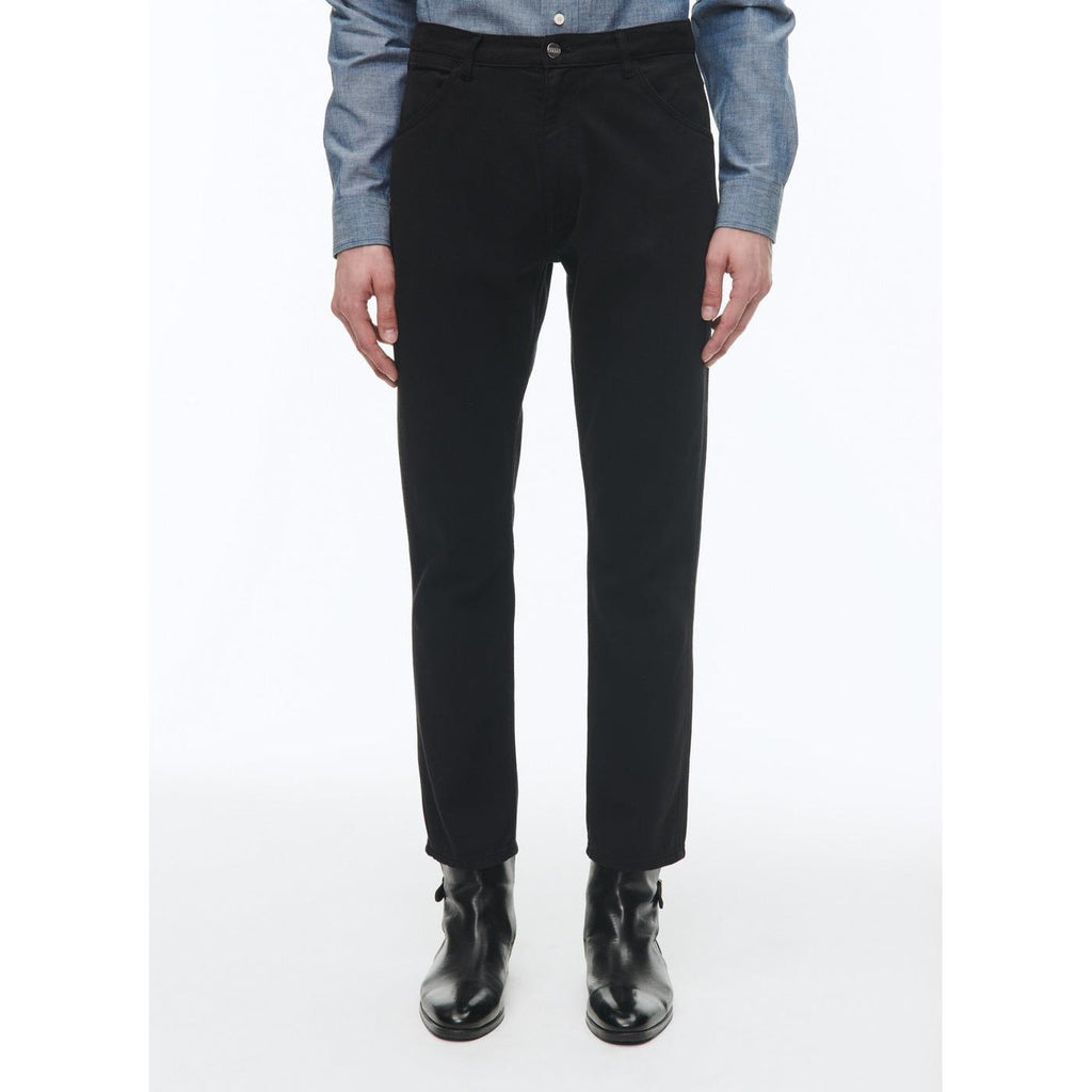Fursac - Pantalon 5 Poches En Serge De Coton Noir - Noir