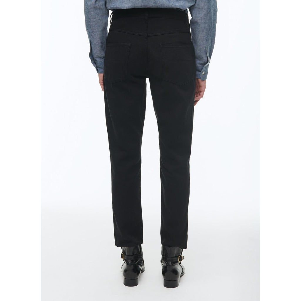 Fursac - Pantalon 5 Poches En Serge De Coton Noir - Noir
